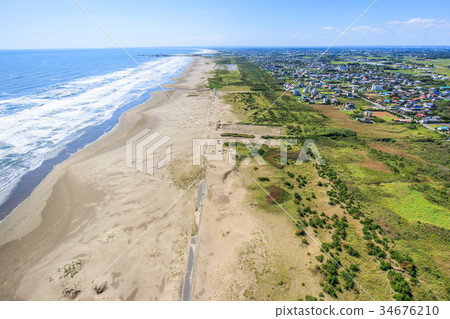 Aerial view near Sanno city Inouchi beach Aerial view near Sanno city Inouchi beach 34676210