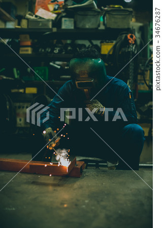 weld, welding, blue collar worker 34676287