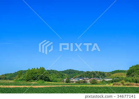 Landscape of village village of Naganan-cho Serizawa-cho 34677141