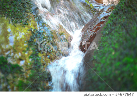 流動，Nagara河 -  Maru瀑布附近（夏季） 34677647