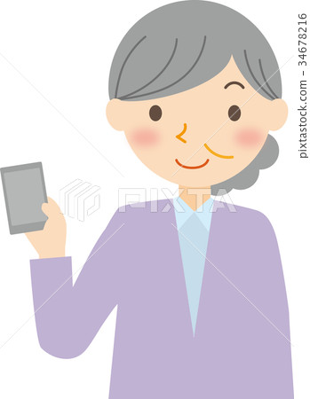 有智能手機的祖母 有智能手機的祖母 34678216