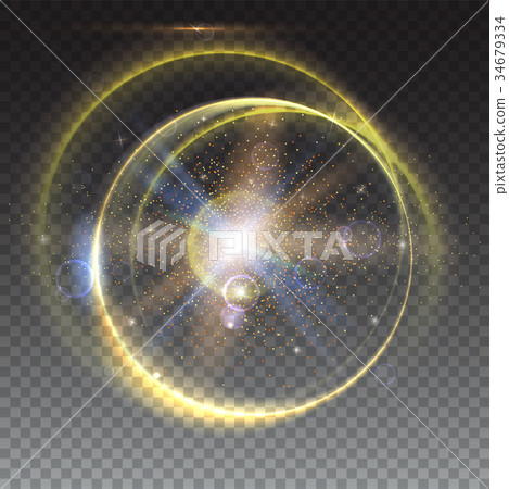 Circular light rays and lens flare backdrop 34679334