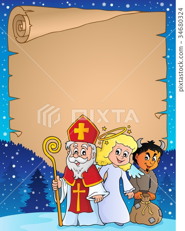Saint Nicholas Day thematic parchment 1 34680324