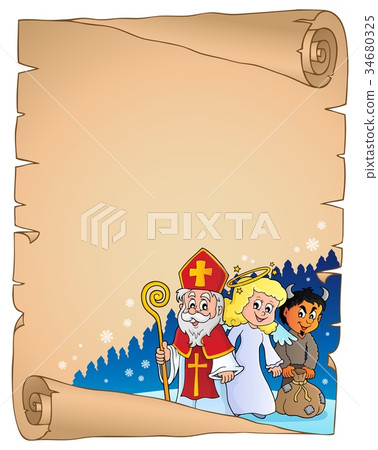 Saint Nicholas Day thematic parchment 2 Saint Nicholas Day thematic parchment 2 34680325