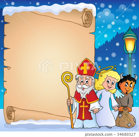 Saint Nicholas Day thematic parchment 3 Saint Nicholas Day thematic parchment 3 34680327