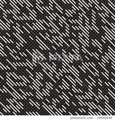Vector Seamless Irregular Lines Grid Pattern 34680446