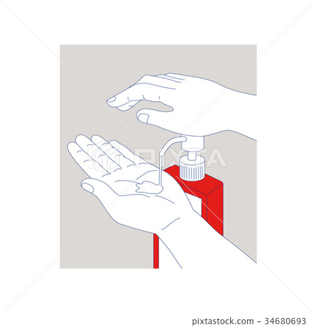 Hand Sanitizer Monoline 34680693