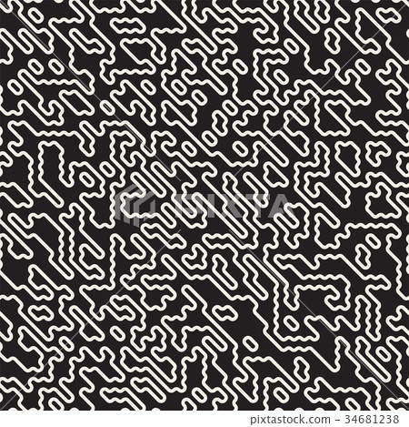Vector Seamless Irregular Lines Grid Pattern Vector Seamless Irregular Lines Grid Pattern 34681238