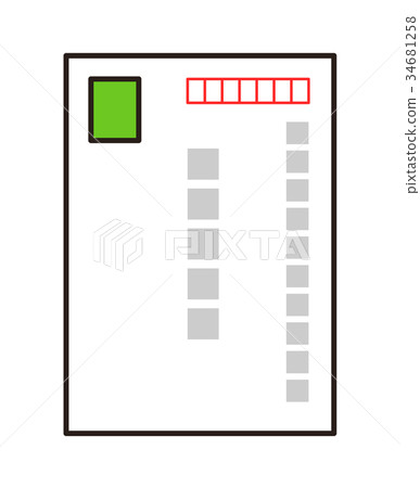 白色信封,明信片 白色信封,明信片 34681258