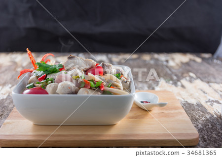Organic fish soup 34681365