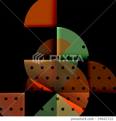 Geometric circle abstract banner Geometric circle abstract banner 34681722