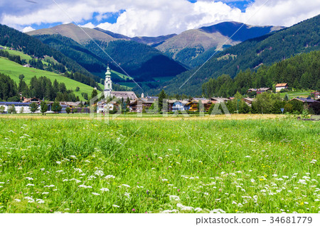 view of Dobbiaco, little town in the Puster Valley 34681779