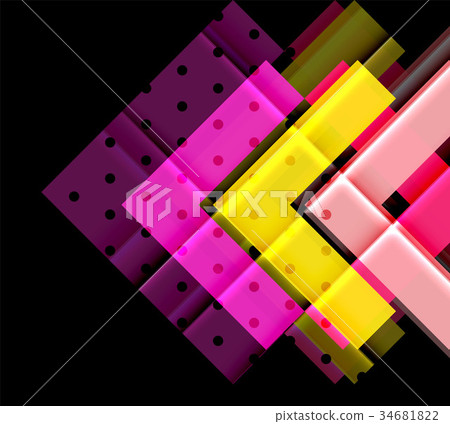Color arrows on black background 34681822