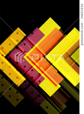 Color arrows on black background 34681830