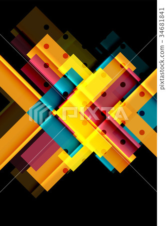 Color arrows on black background Color arrows on black background 34681841