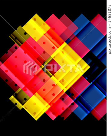Color arrows on black background 34681875