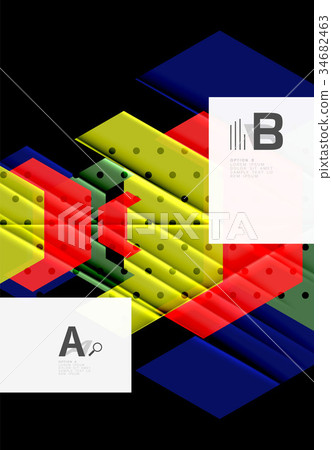 Triangles and geometric shapes abstract background 34682463