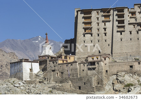 Leh city and Mountain, Leh Ladakh, India 34682673