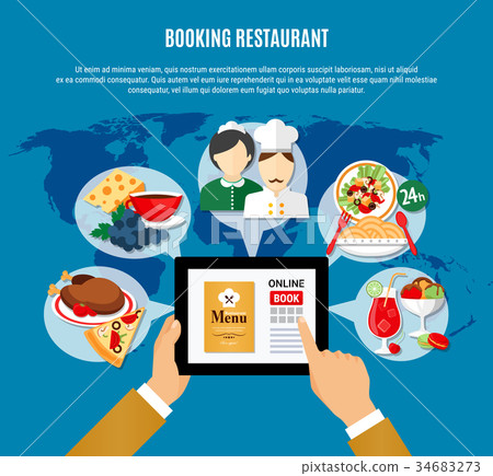 Restaurant Booking Illustration 34683273