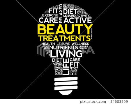 Beauty Treatments bulb word cloud Beauty Treatments bulb word cloud 34683309