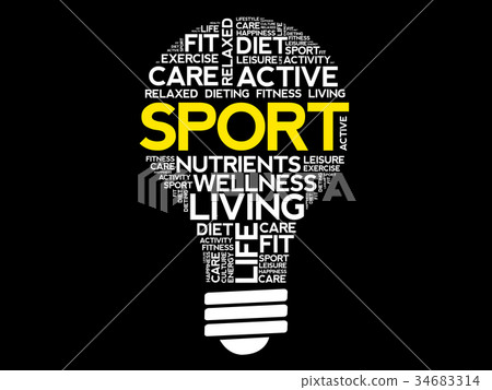SPORT bulb word cloud collage 34683314