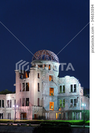 原子彈圓頂的夜視圖 原子彈圓頂的夜視圖 34683894