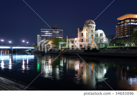 原子彈圓頂的夜視圖 原子彈圓頂的夜視圖 34683896