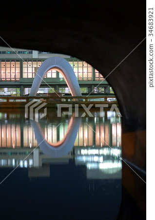 A night view of the atomic bomb deadly monument 34683921