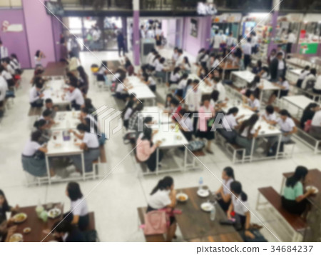 Blur image Canteen Dining Hall Room Blur image Canteen Dining Hall Room 34684237