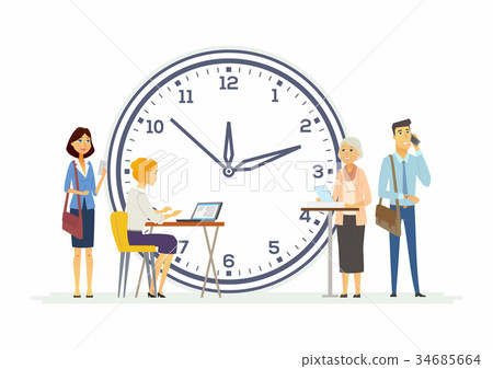 Time management for business - modern cartoon 34685664