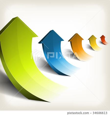 Business Success Rising Arrows Business Success Rising Arrows 34686613