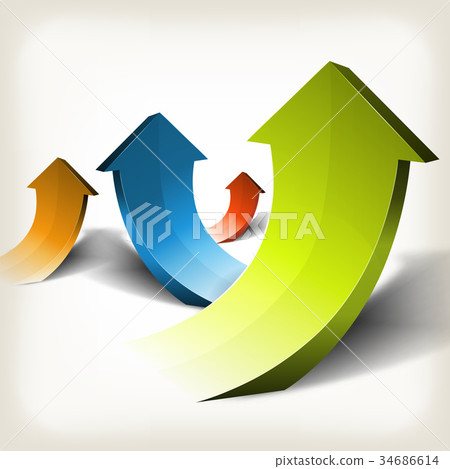 Abstract Rising Arrows Abstract Rising Arrows 34686614