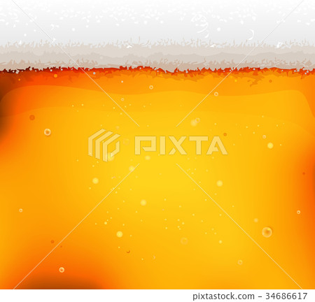 Beer Texture Background With Froth And Bubbles Beer Texture Background With Froth And Bubbles 34686617