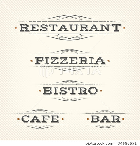 Retro Restaurant, Pizzeria And Bar Banners Retro Restaurant, Pizzeria And Bar Banners 34686651