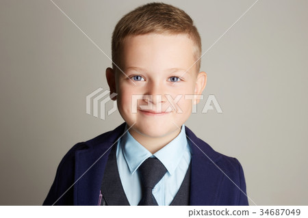 smiling child.fashionable little boy 34687049