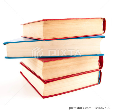 Heap of books on white 34687500