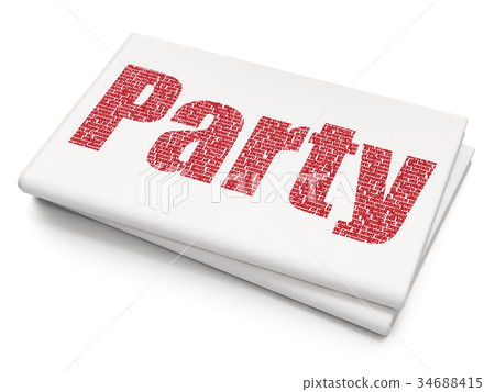 Entertainment, concept: Party on Blank Newspaper 34688415