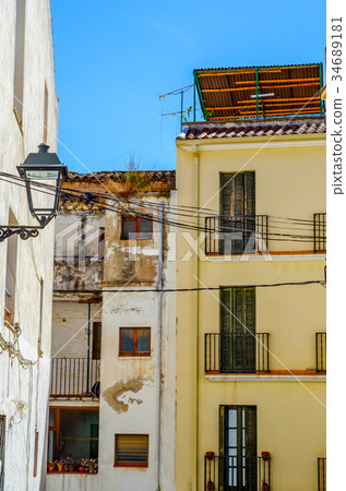 beautiful, picturesque street, narrow road beautiful, picturesque street, narrow road 34689181