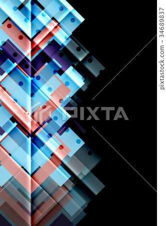 Color arrows on black background 34689837