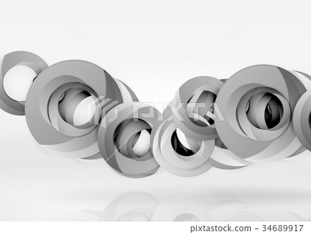 Modern 3d ring vector abstract background 34689917