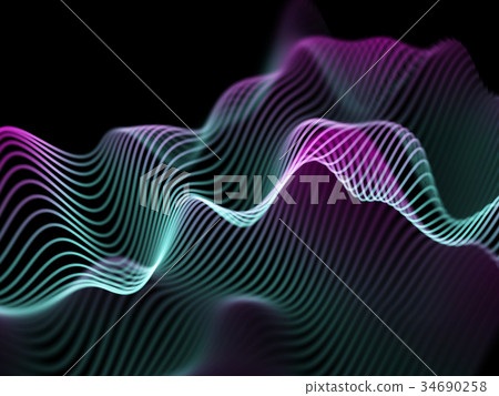 Information technology concept: abstract blue 34690258