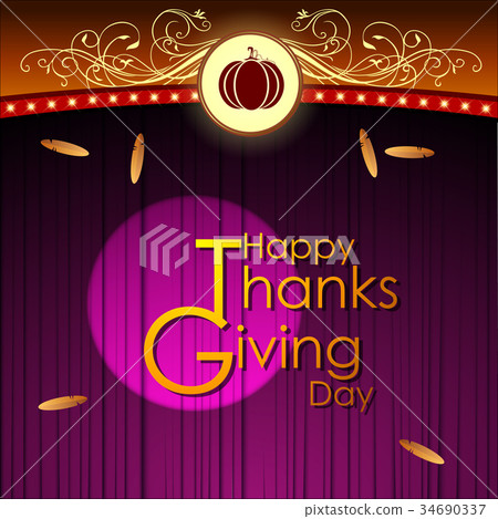 Abstract of Happy Thanksgiving Day. - Stock Illustration [34690337] - PIXTA