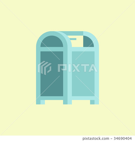Vector a post box, mail flat design. - Stock Illustration [34690404 ...