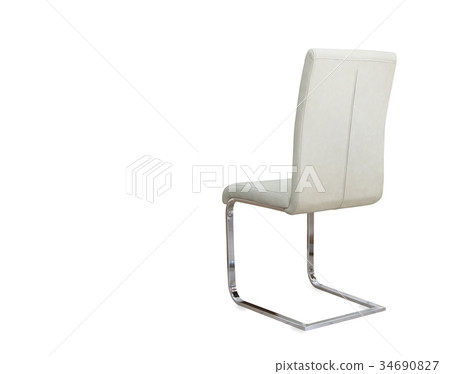Modern office chair from beige leather. Isolated Modern office chair from beige leather. Isolated 34690827