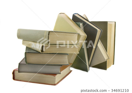 Stack of books isolated on the white background 34691210