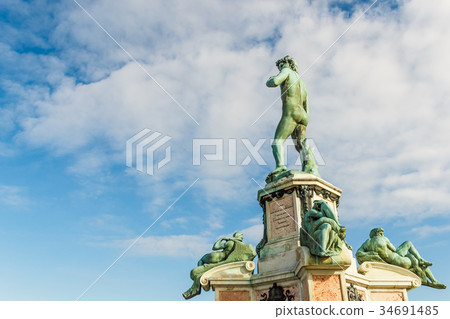 Famous David sculpture at Florence. 34691485