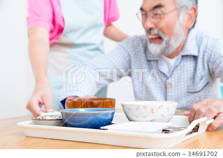An elderly man who refuses to eat 34691702