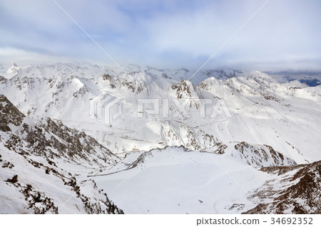 Mountains ski resort Solden Austria 34692352