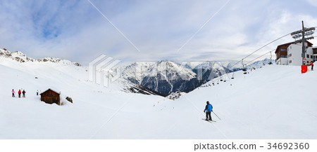 Mountain ski resort Solden Austria Mountain ski resort Solden Austria 34692360