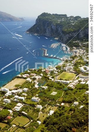 Aerial photo of Marina Grande on Capri island Aerial photo of Marina Grande on Capri island 34692467